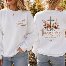 Happy Thanksgiving Christian Shirt – Saved by Grace Fall Tee, Sweatshirt & Hoodie
