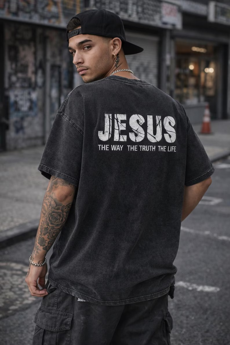 Jesus The Way The Truth The Life Vintage Washed T-Shirt