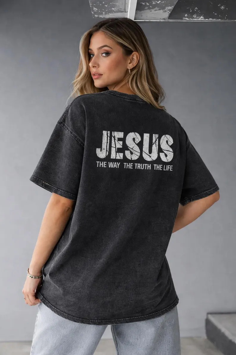 Jesus The Way The Truth The Life Vintage Washed T-Shirt