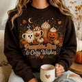 Pumpkin Sips & Cozy Wishes Halloween Shirt – Fall Coffee Tee, Sweatshirt & Hoodie