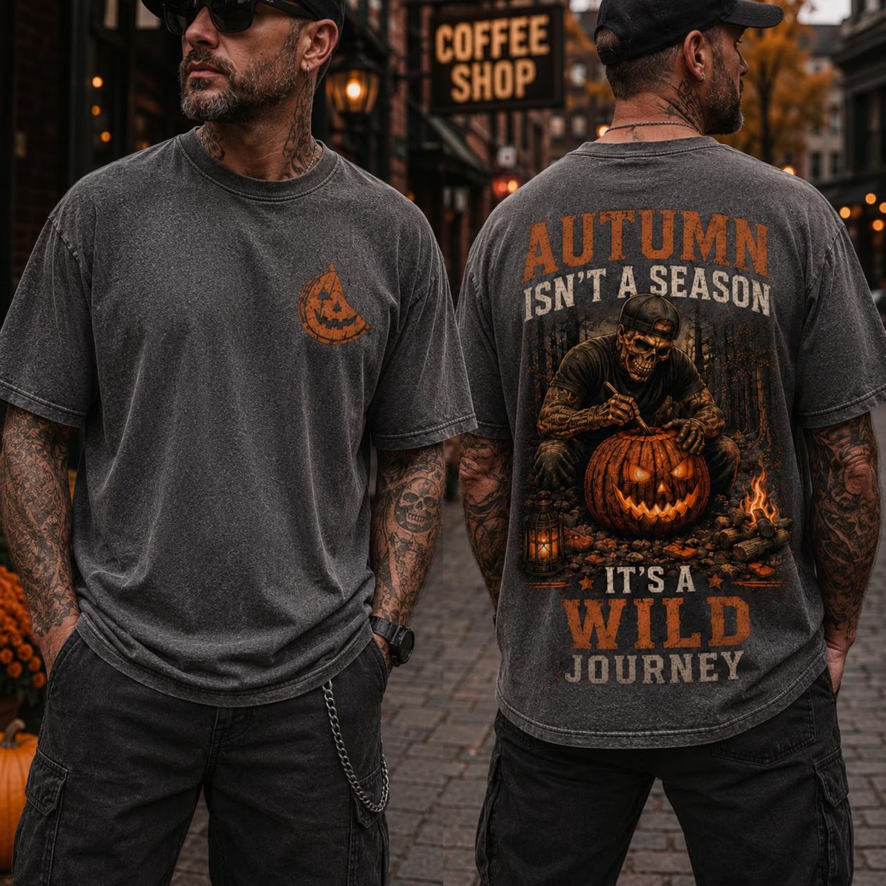Autumn Isn’t a Season It’s a Wild Journey Comfort Colors Shirt – Halloween Pumpkin Tee