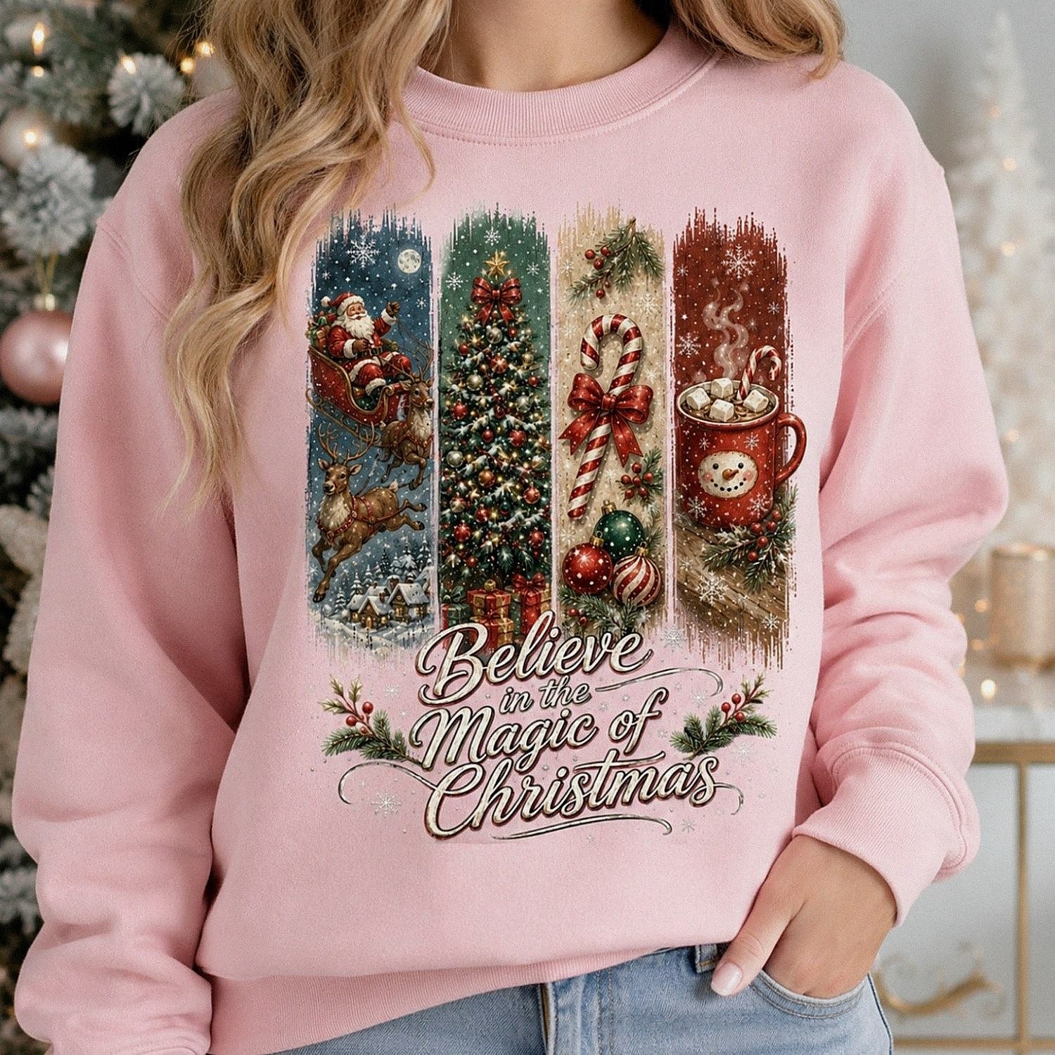 Believe in the Magic of Christmas Shirt – Vintage Christmas Tee, Sweatshirt & Hoodie
