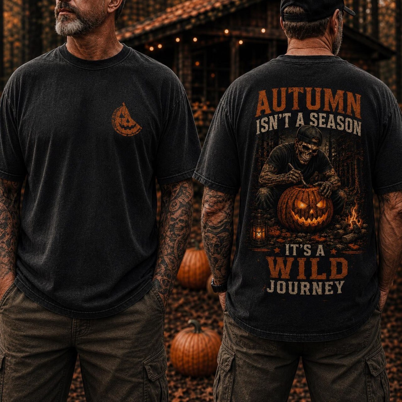 Autumn Isn’t a Season It’s a Wild Journey Comfort Colors Shirt – Halloween Pumpkin Tee