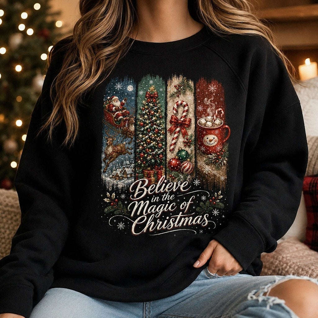 Believe in the Magic of Christmas Shirt – Vintage Christmas Tee, Sweatshirt & Hoodie