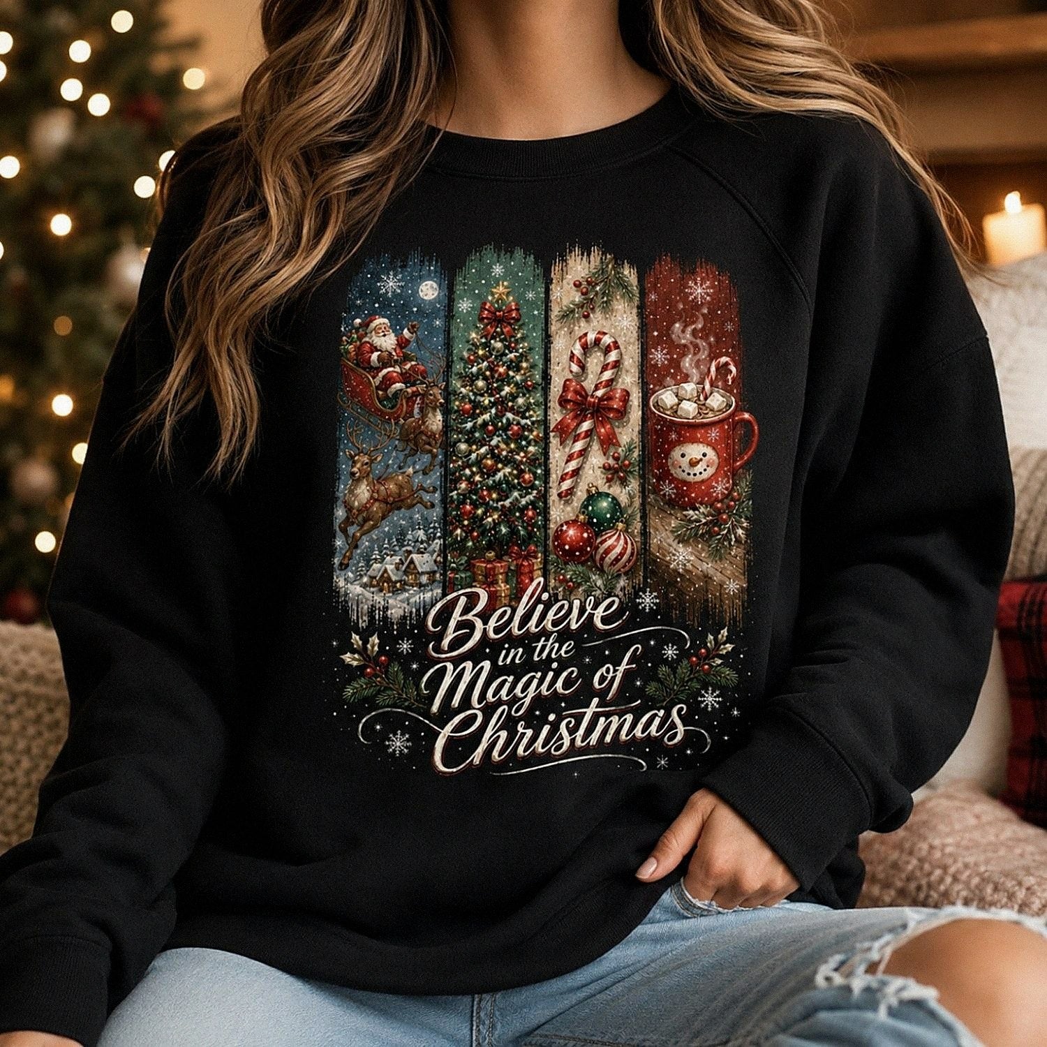 Believe in the Magic of Christmas Shirt – Vintage Christmas Tee, Sweatshirt & Hoodie