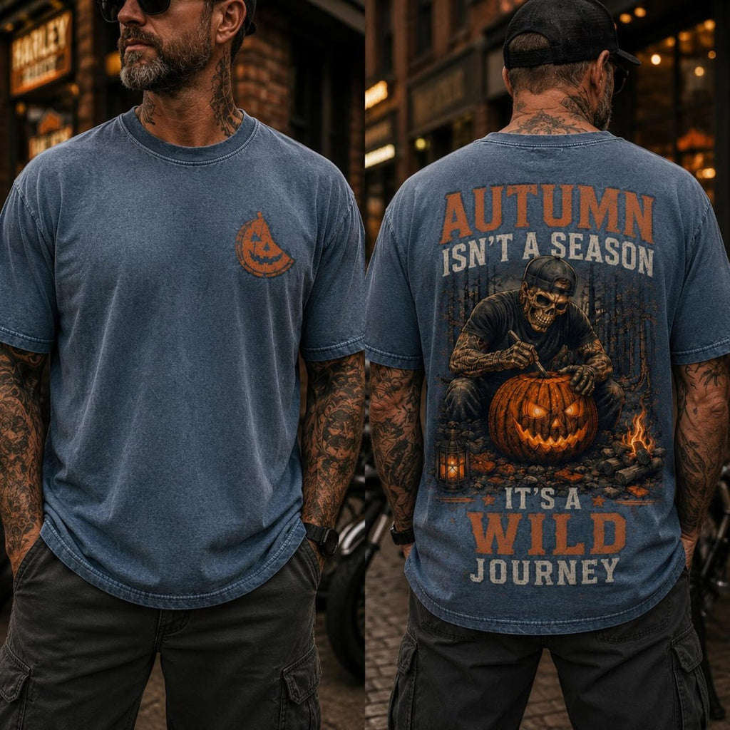 Autumn Isn’t a Season It’s a Wild Journey Comfort Colors Shirt – Halloween Pumpkin Tee